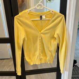 H&M Sunny Yellow Cardigan Sweater